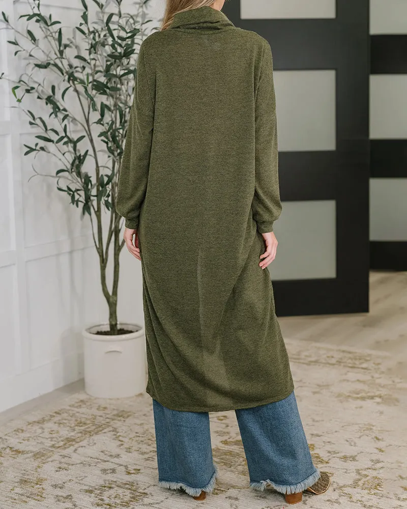 Casual Turtle Neck Longline Tunic Top sold by zeagoo product image thumbnail 3