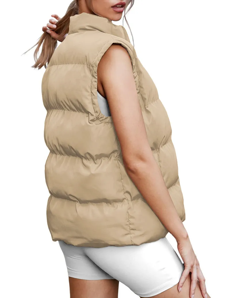 Zeagoo Women Sleeveless Warm Jackets Casual Stand Collar Puffer Vest sold by zeagoo product image thumbnail 3