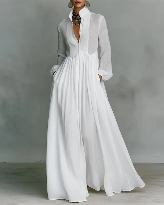 Casual Flowy Lightweight Vacation Wedding Long Jumpsuit made by zeagoo