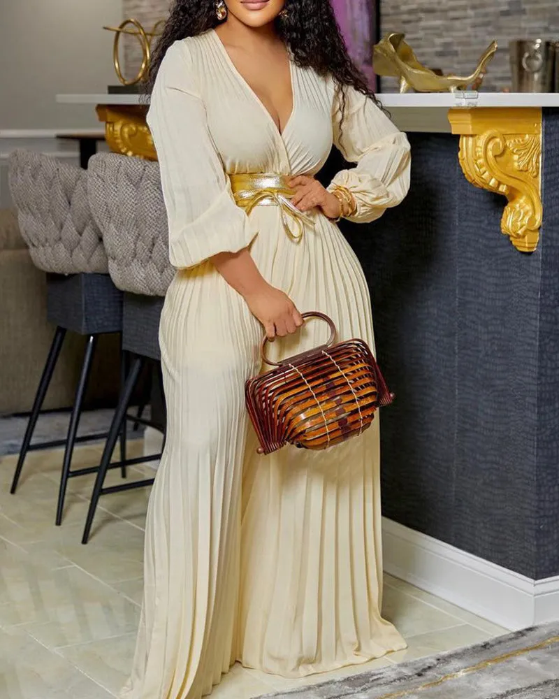 Stylish Lightweight Tie Waist Pleated Jumpsuit sold by zeagoo product image thumbnail 2