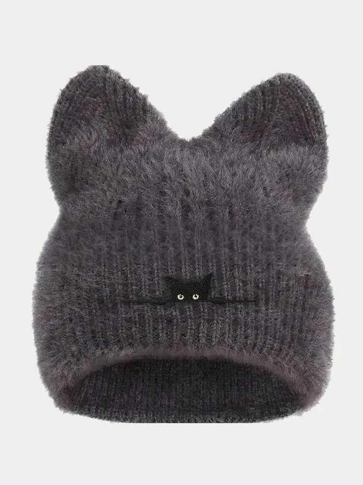 Fashion Fuzzy Knit Cat Ear Beanie Hat sold by zeagoo product image thumbnail 4