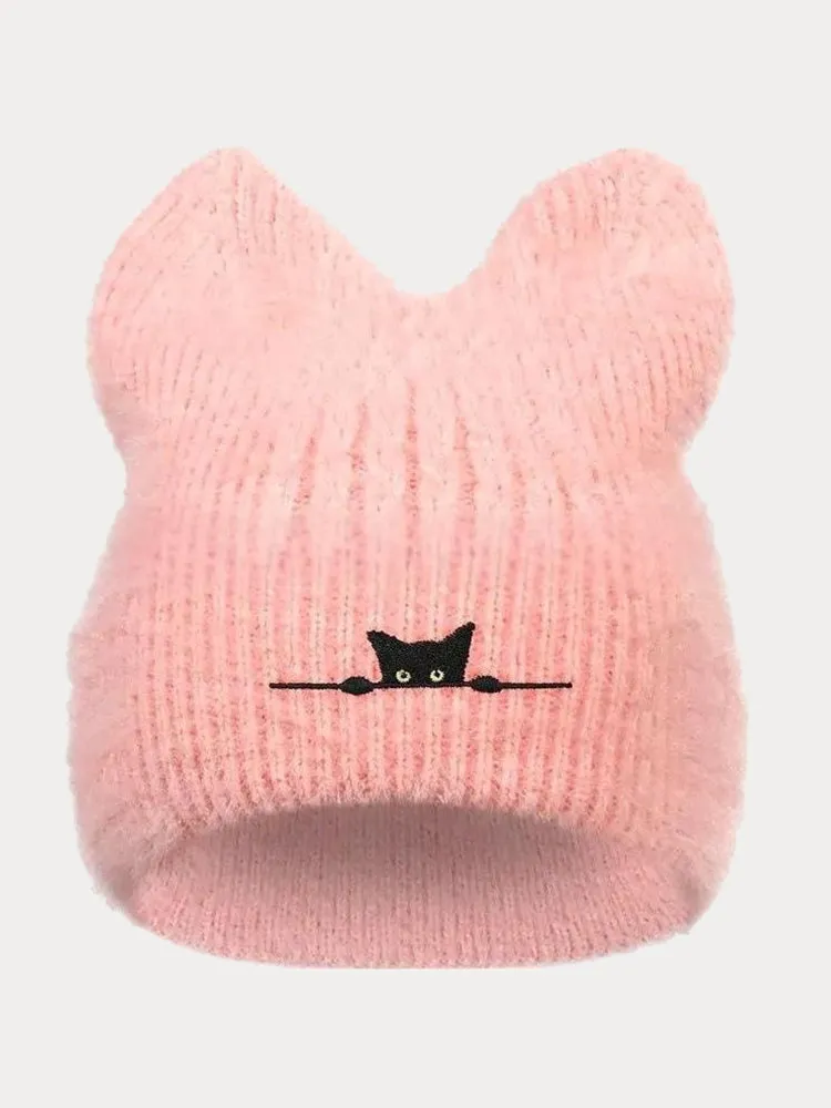 Fashion Fuzzy Knit Cat Ear Beanie Hat sold by zeagoo product image thumbnail 2