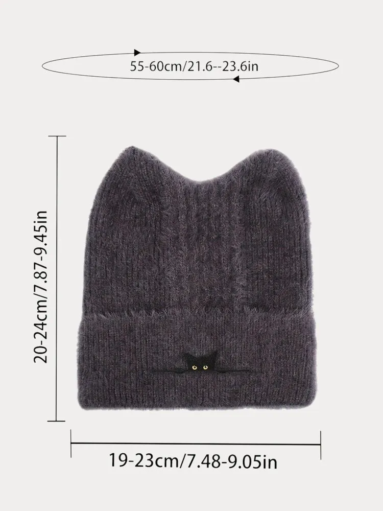 Fashion Fuzzy Knit Cat Ear Beanie Hat sold by zeagoo product image thumbnail 5