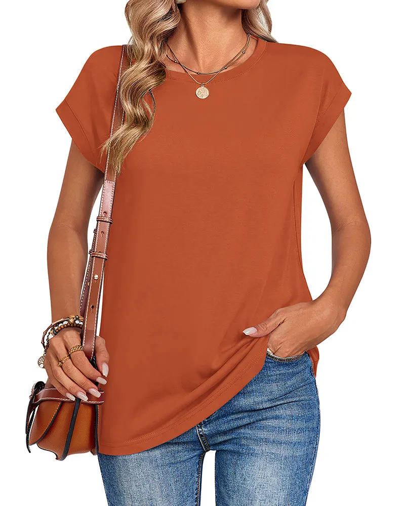Zeagoo Effortless Style Cap Short Sleeve Tops for Women Casual Work Office Loose Fit 2026 | Under $25 sold by zeagoo product image thumbnail 5