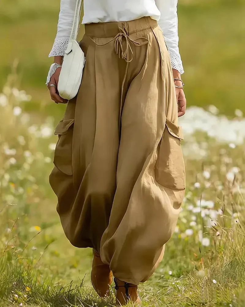 Casual Relaxed Elastic Waist Balloon Pants sold by zeagoo product image thumbnail 2