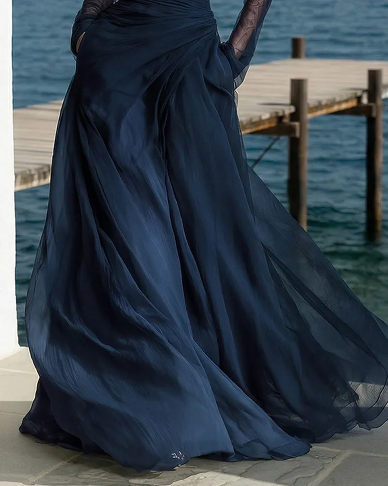 Zeagoo Elegant Mesh Off-the-Shoulder A-Line Maxi Dress for Women Casual Beach Vacation Summer 2026 sold by zeagoo product image thumbnail 5