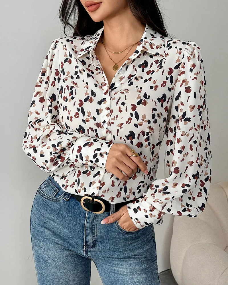 Elegant Lantern Long Sleeve Blouse (US Only) sold by zeagoo
