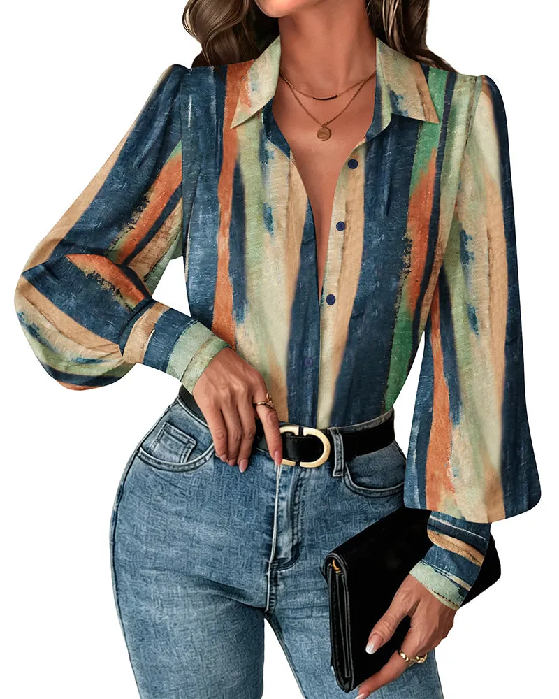 Elegant Lantern Long Sleeve Blouse (US Only) sold by zeagoo product image thumbnail 4