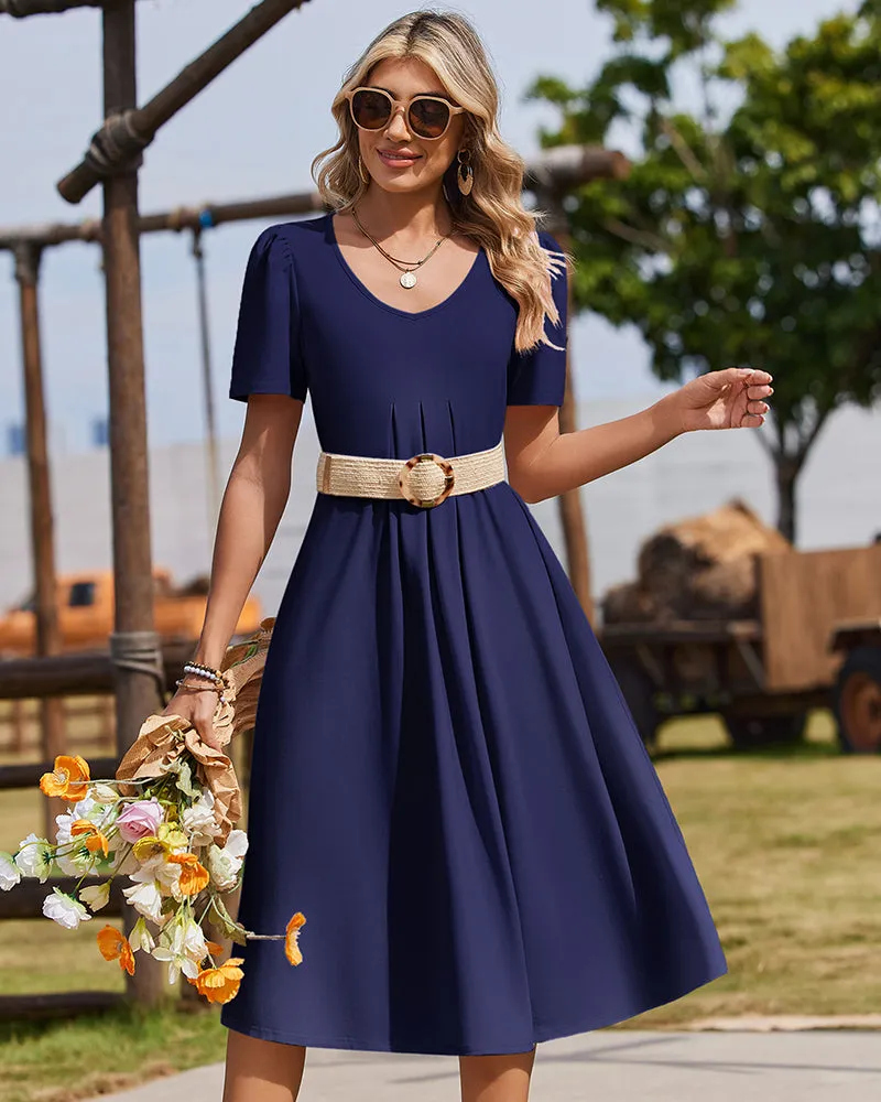 Casual Floral Midi Sundress with Pockets (US Only) sold by zeagoo product image thumbnail 2