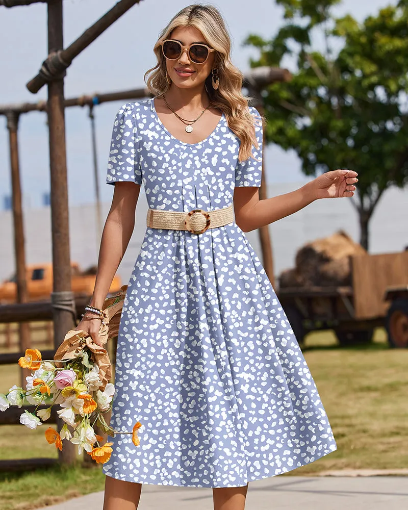 Casual Floral Midi Sundress with Pockets (US Only) sold by zeagoo product image thumbnail 4