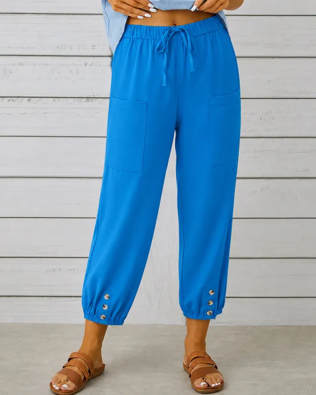 Comfy Soft Hight Waisted Tapered Pants made by zeagoo