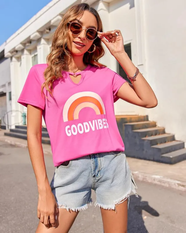 Zeagoo T Shirts Women American Flag Tops made by zeagoo