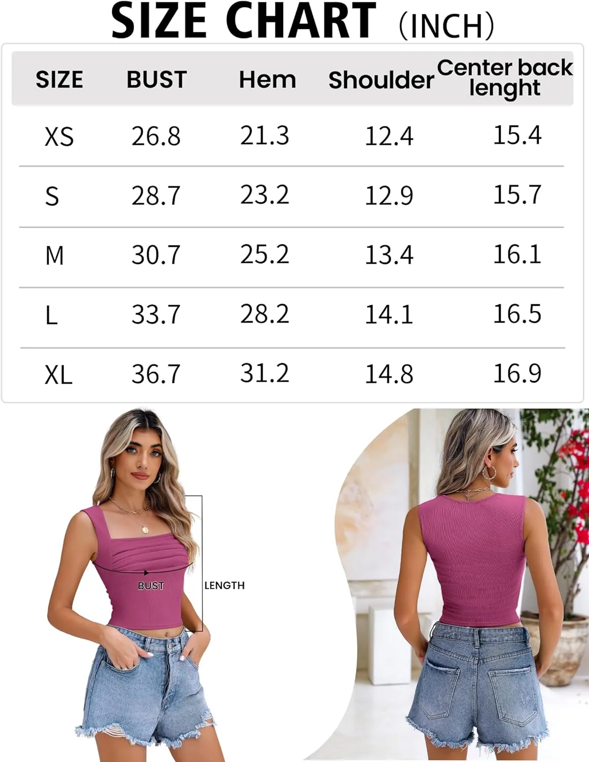 Zeagoo Women's Sleeveless Crop Tops sold by zeagoo product image thumbnail 4