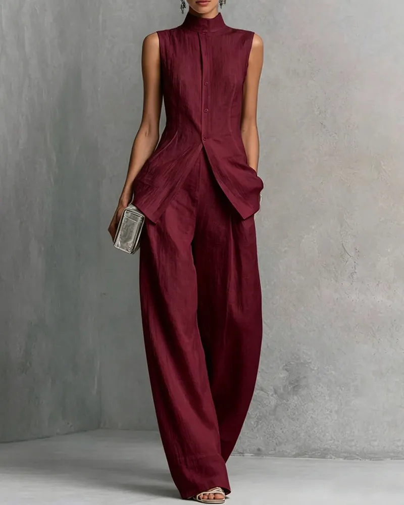 Minimalism Designer Sleeveless Matching Set sold by zeagoo product image thumbnail 5