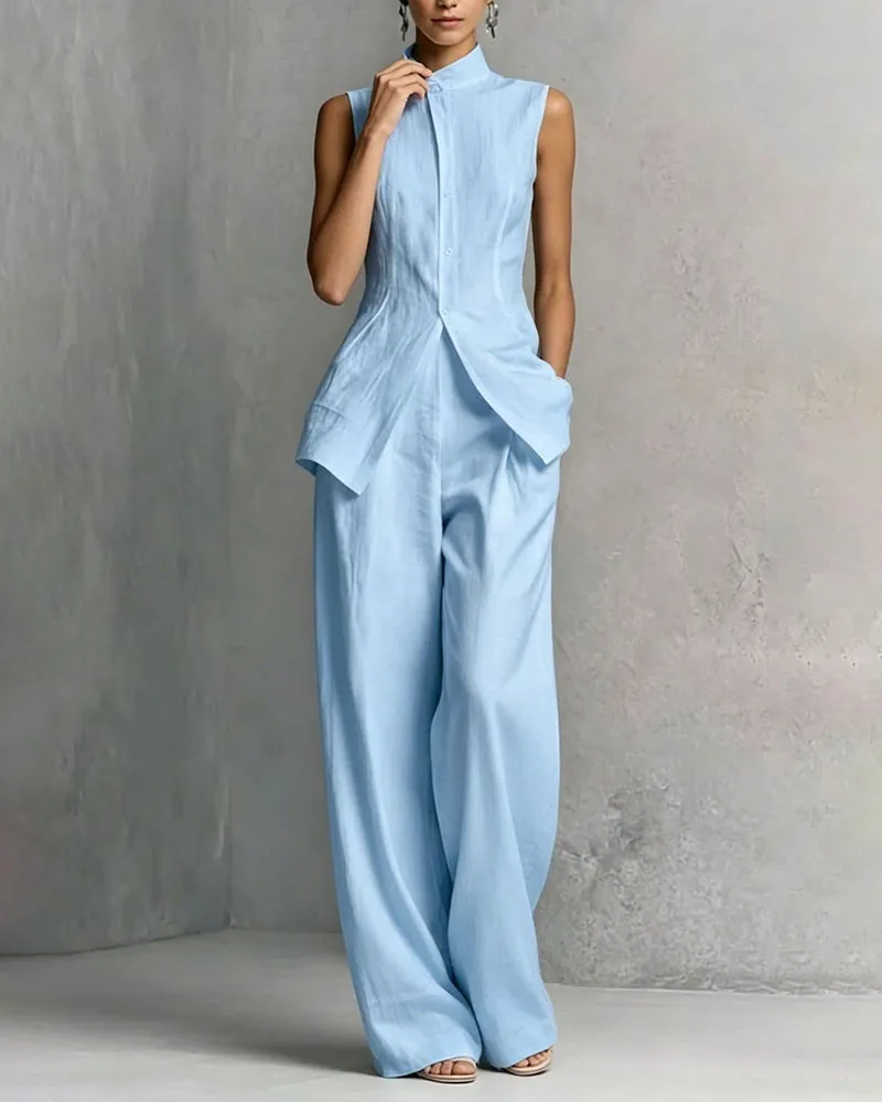 Minimalism Designer Sleeveless Matching Set sold by zeagoo product image thumbnail 3