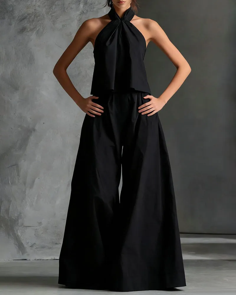 Elegant Minimalism Halter Neck Two Piece Set sold by zeagoo product image thumbnail 3
