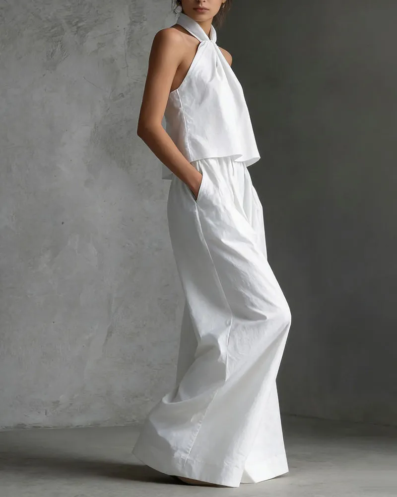 Elegant Minimalism Halter Neck Two Piece Set sold by zeagoo product image thumbnail 5