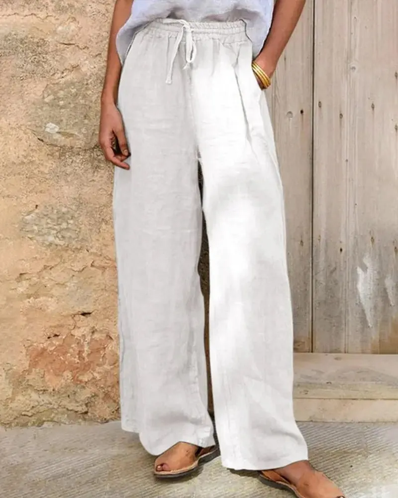 Summer Casual High-Waisted Wide-Leg Pants sold by zeagoo product image thumbnail 5