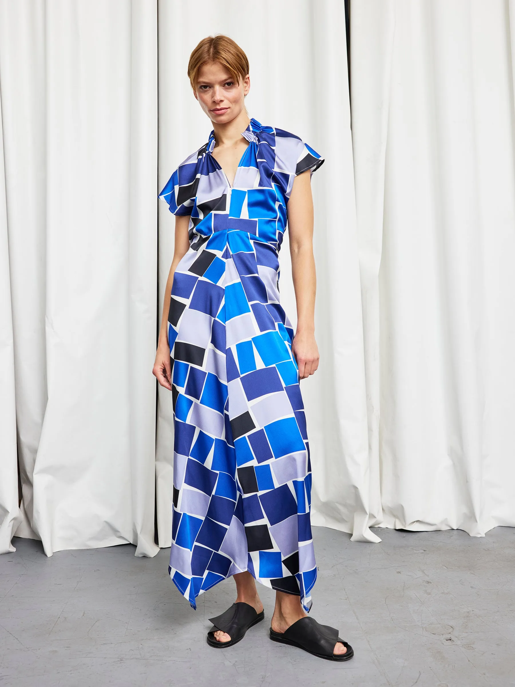 Long Ruched Stella Dress sold by Zero + Maria Cornejo