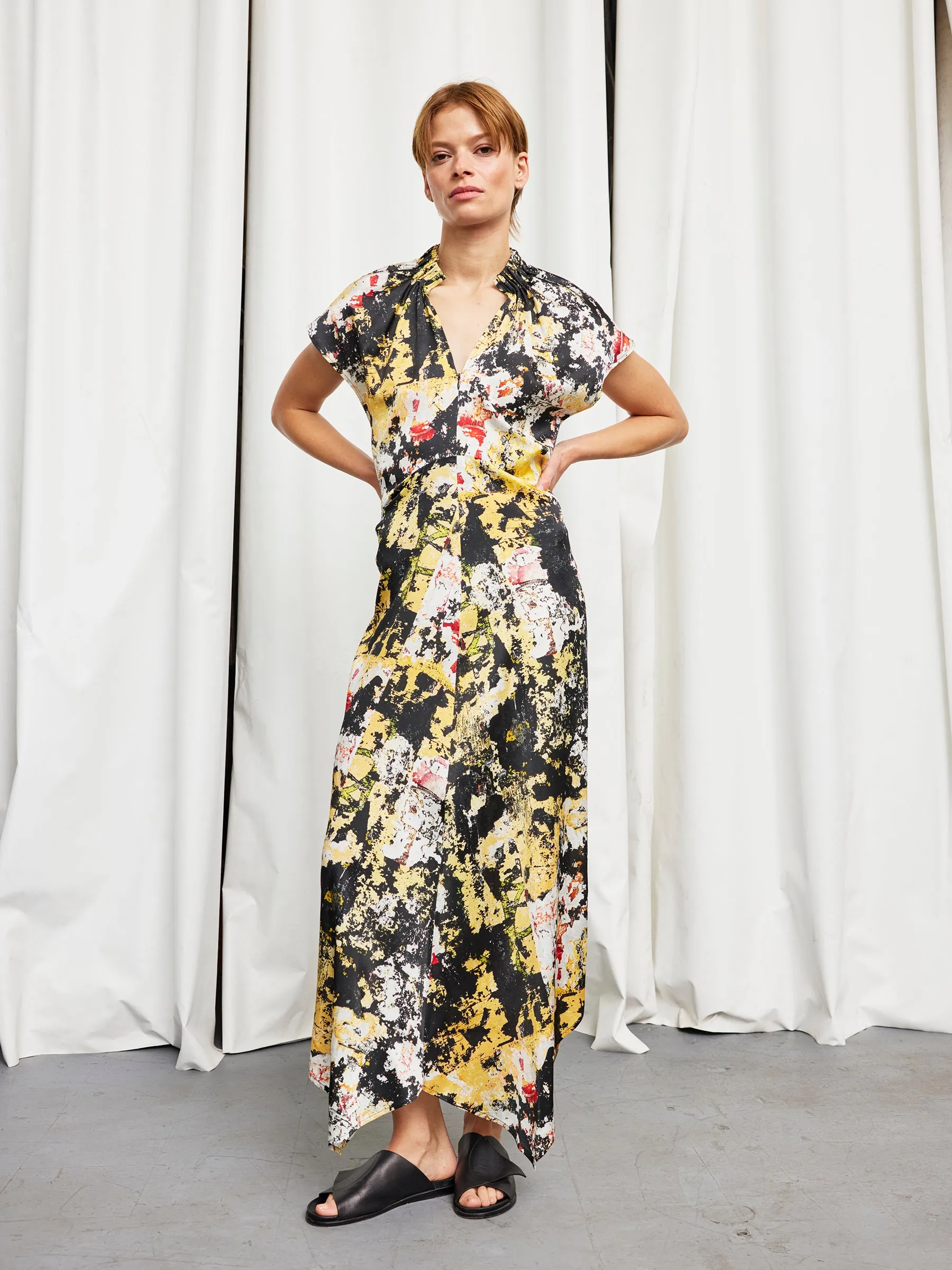 Long Ruched Stella Dress sold by Zero + Maria Cornejo product image thumbnail 2