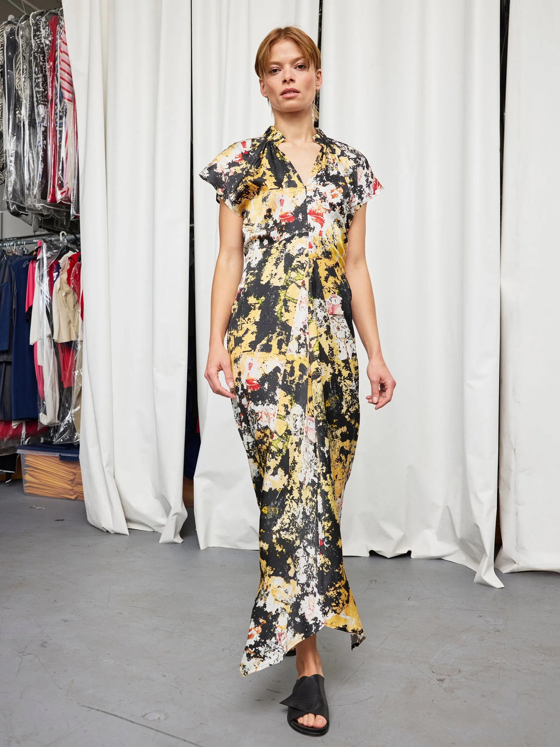 Long Ruched Stella Dress sold by Zero + Maria Cornejo product image thumbnail 5