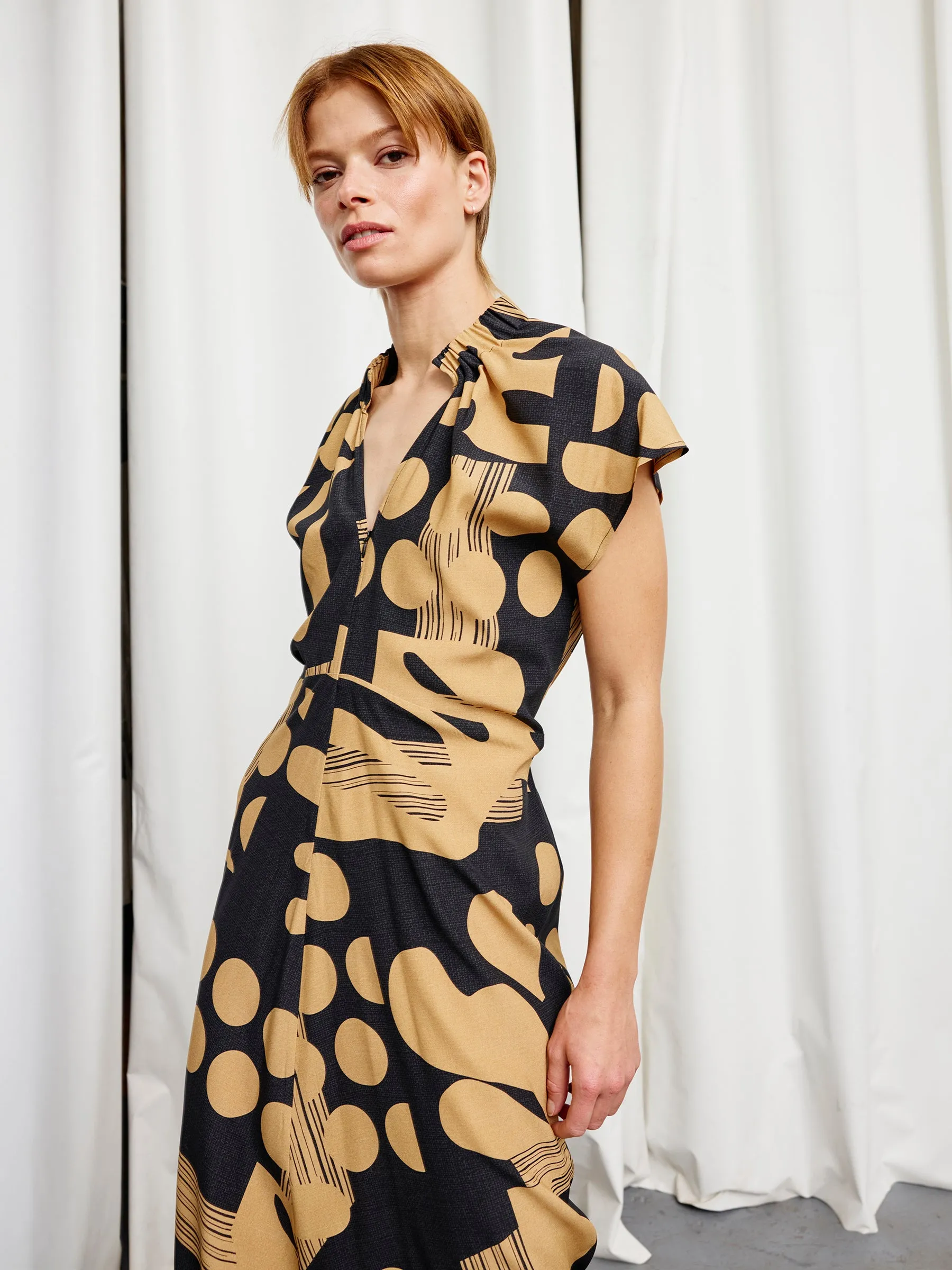 Long Ruched Stella Dress sold by Zero + Maria Cornejo product image thumbnail 2