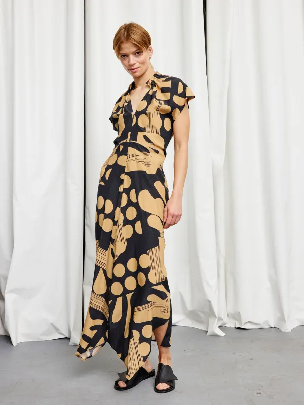 Long Ruched Stella Dress sold by Zero + Maria Cornejo