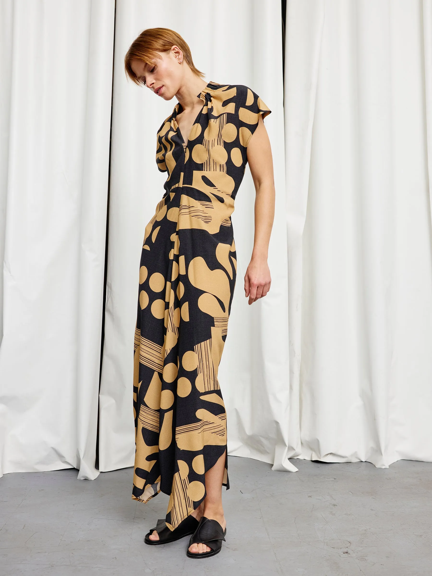 Long Ruched Stella Dress sold by Zero + Maria Cornejo product image thumbnail 3