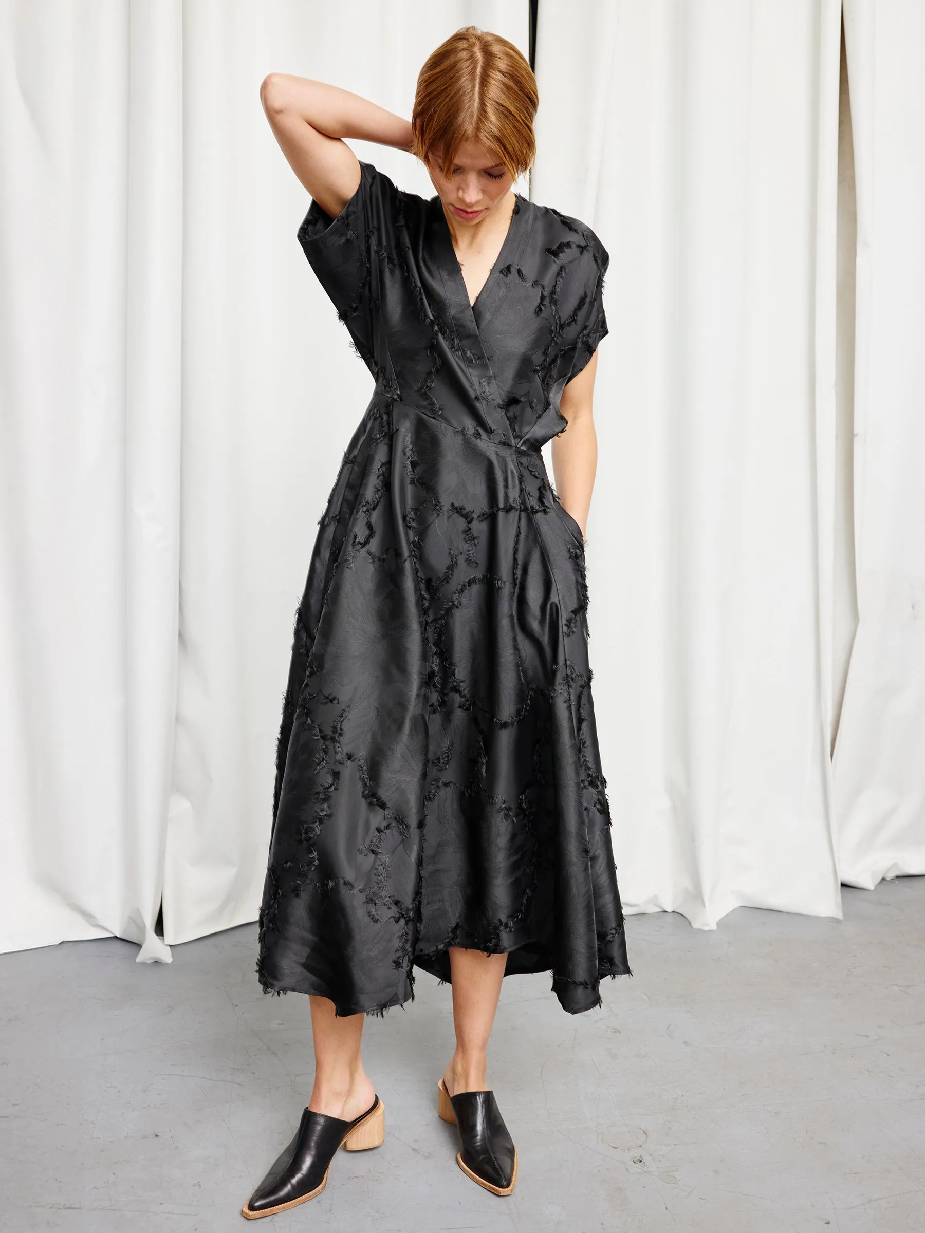 Long Aki Wave Dress sold by Zero + Maria Cornejo product image thumbnail 2