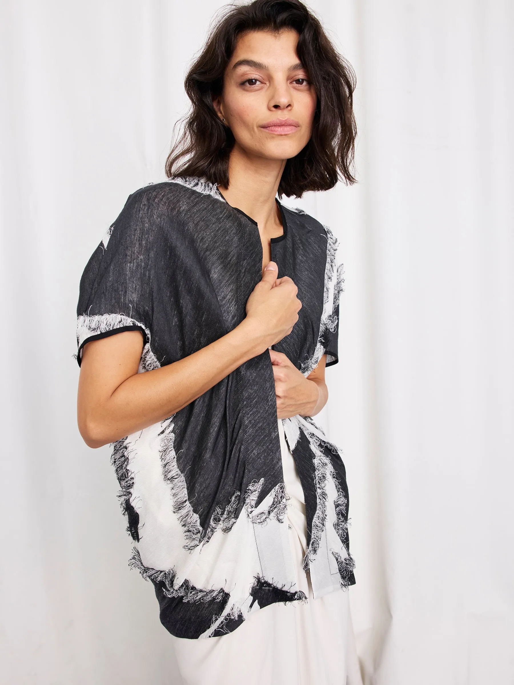 Koya Shrug sold by Zero + Maria Cornejo