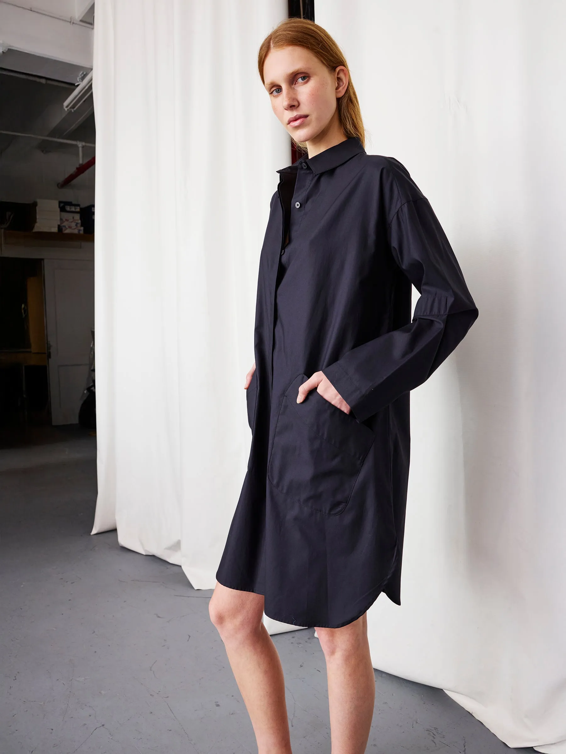 Biker Shirt Dress sold by Zero + Maria Cornejo product image thumbnail 2