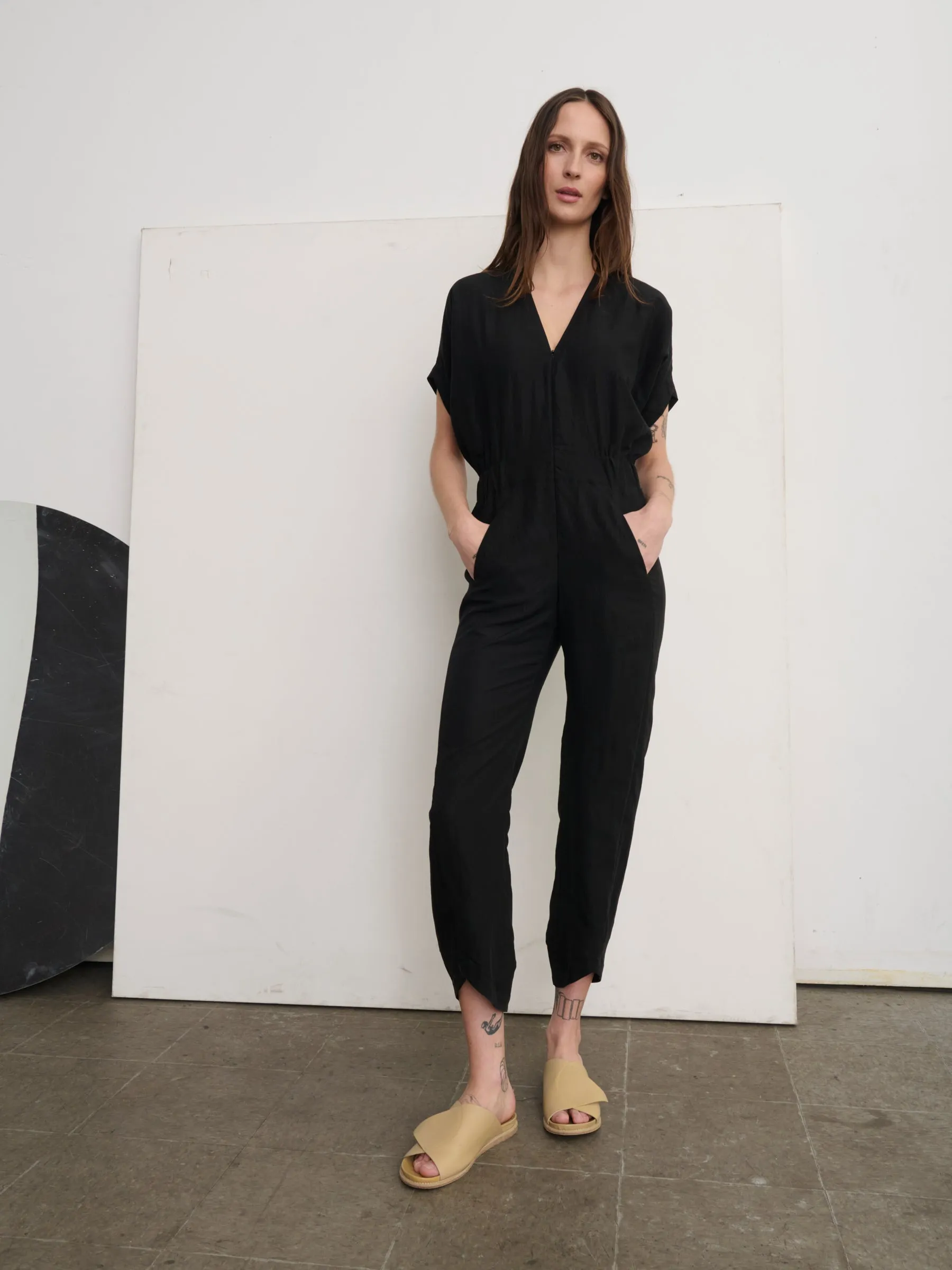 Aissa V-Neck Jumpsuit sold by Zero + Maria Cornejo product image thumbnail 4