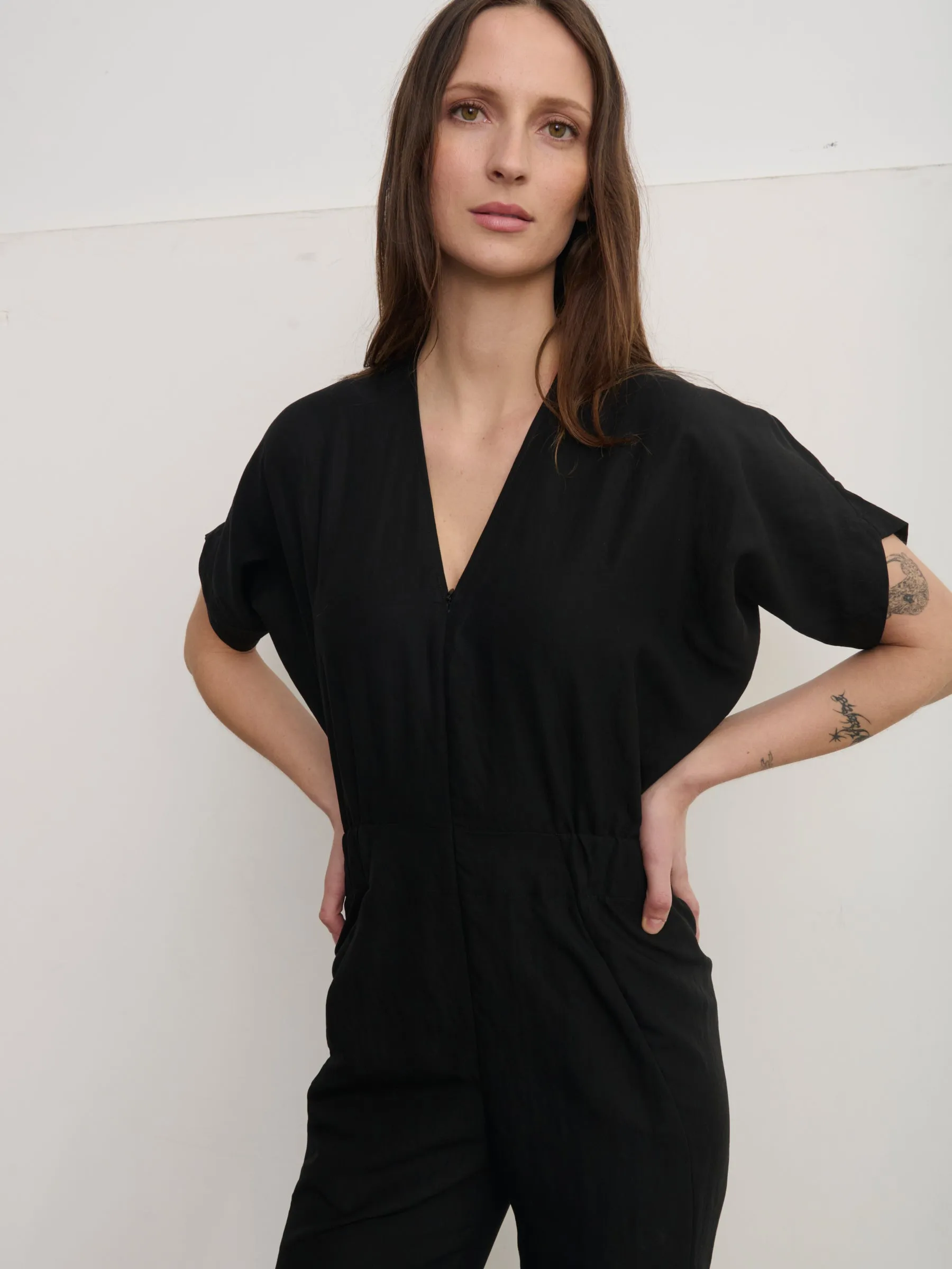 Aissa V-Neck Jumpsuit sold by Zero + Maria Cornejo product image thumbnail 5