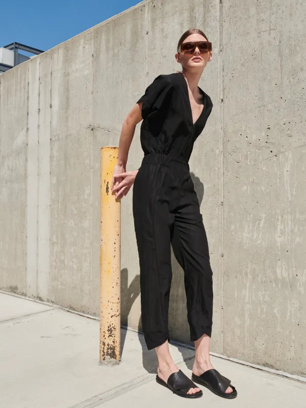 Aissa V-Neck Jumpsuit made by Zero + Maria Cornejo