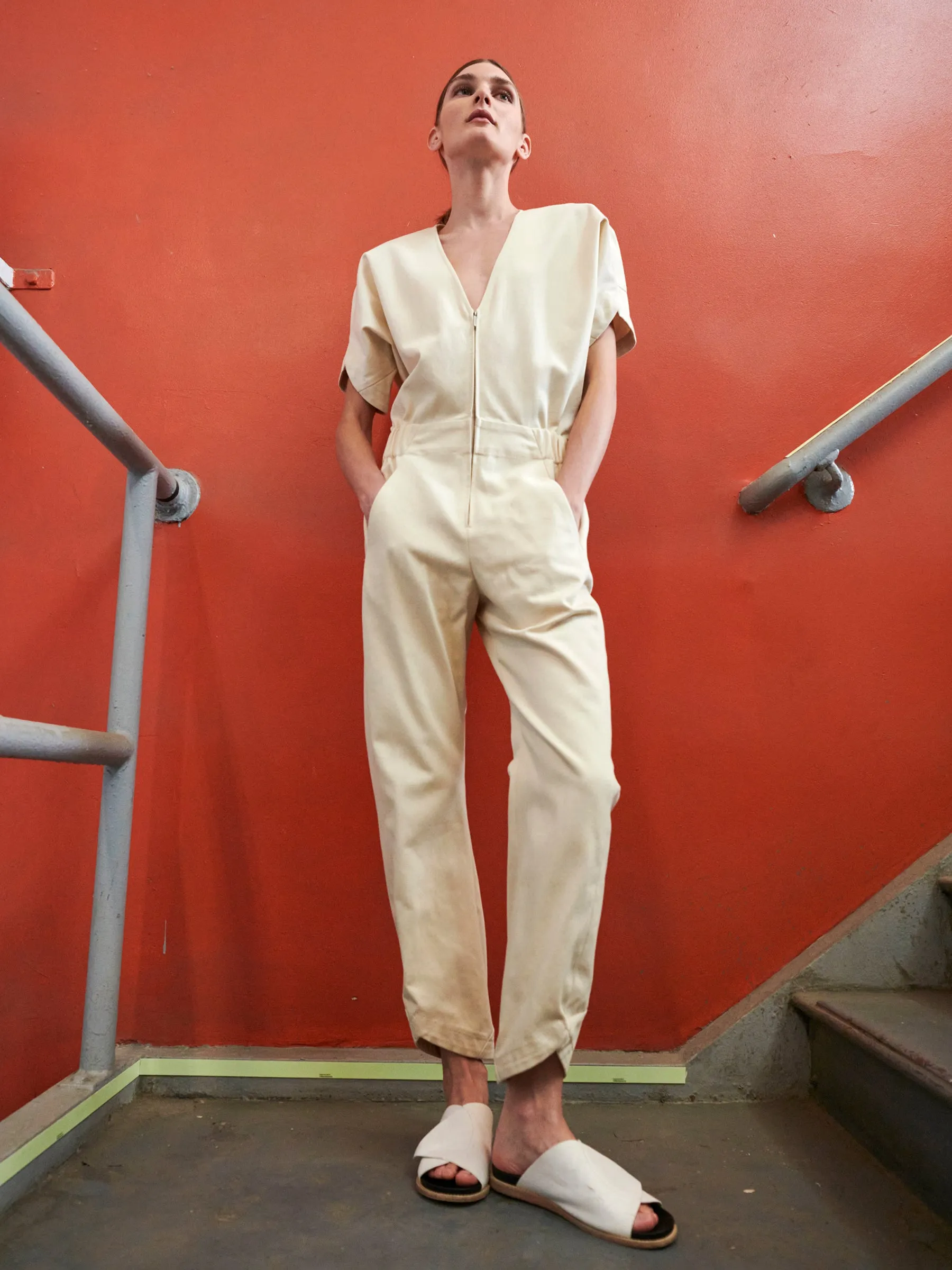 Aissa V-Neck Jumpsuit sold by Zero + Maria Cornejo product image thumbnail 3