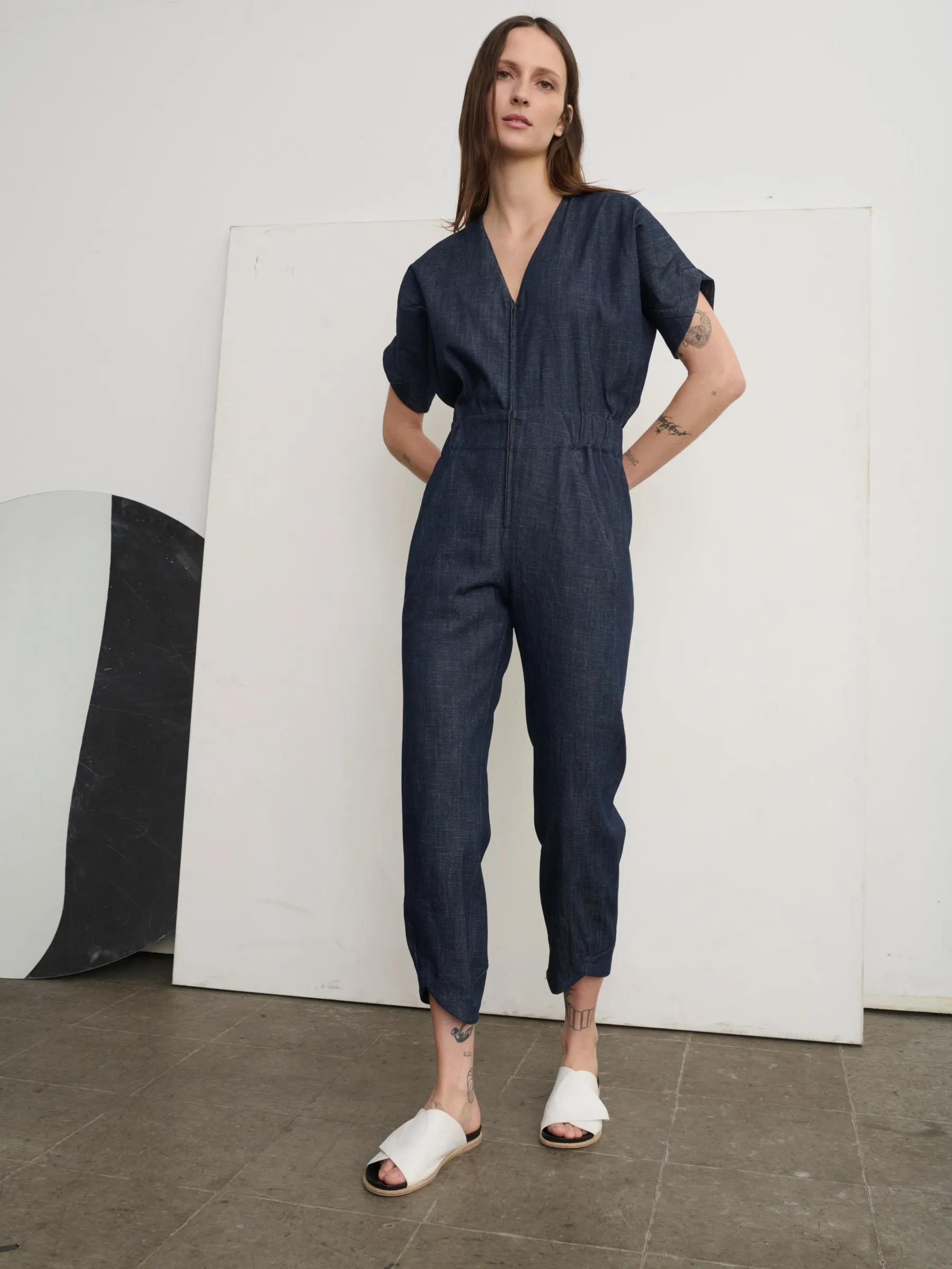 Aissa V-Neck Jumpsuit sold by Zero + Maria Cornejo product image thumbnail 5