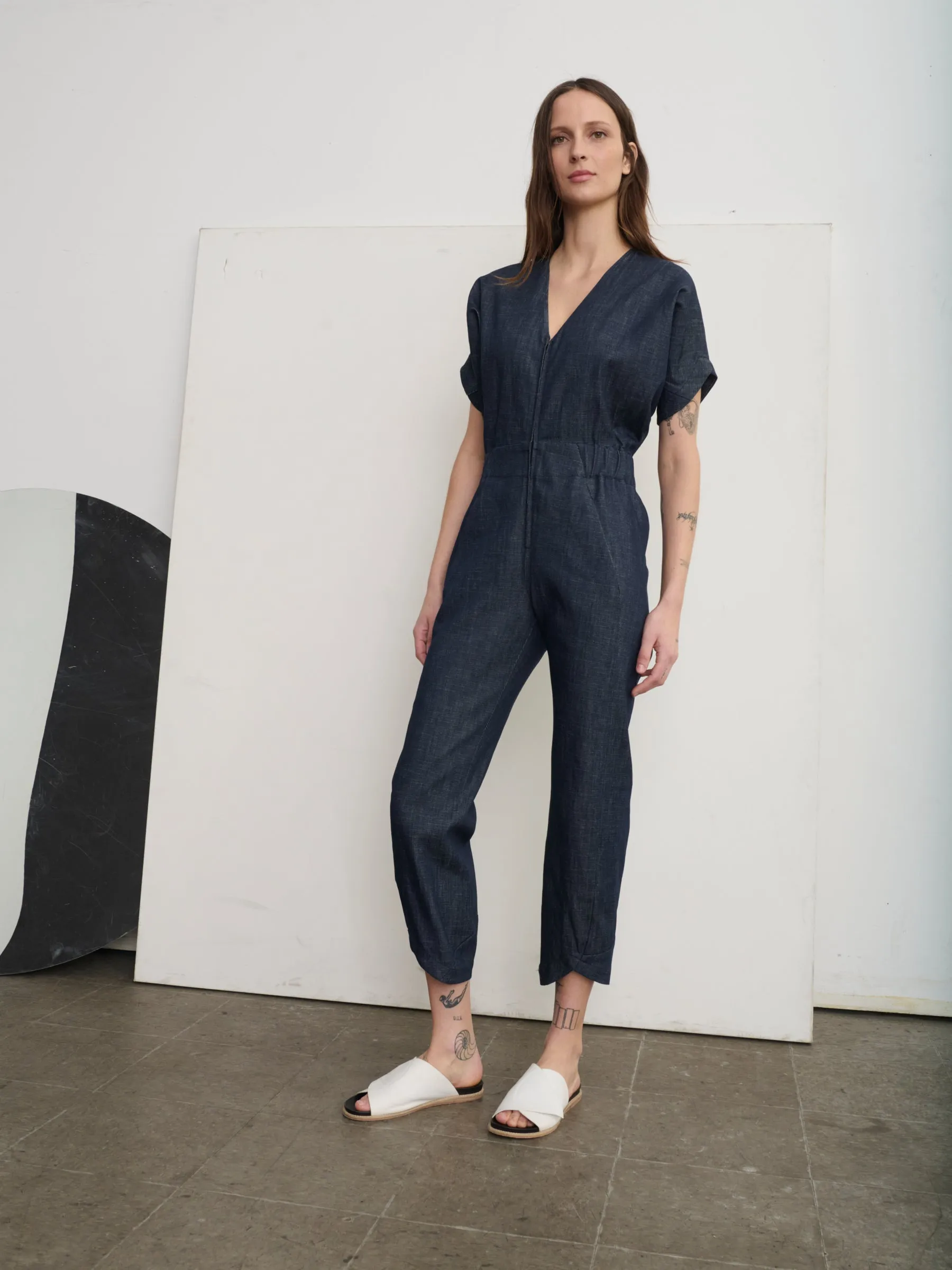 Aissa V-Neck Jumpsuit sold by Zero + Maria Cornejo product image thumbnail 4