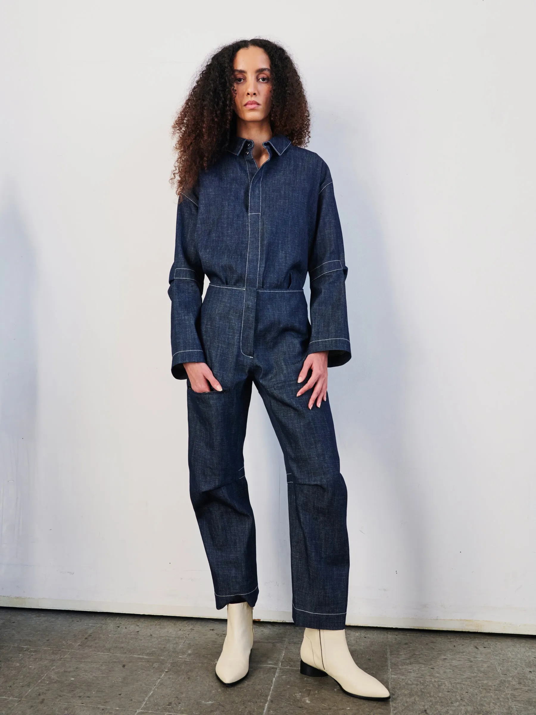 Denim Biker Pant sold by Zero + Maria Cornejo product image thumbnail 2