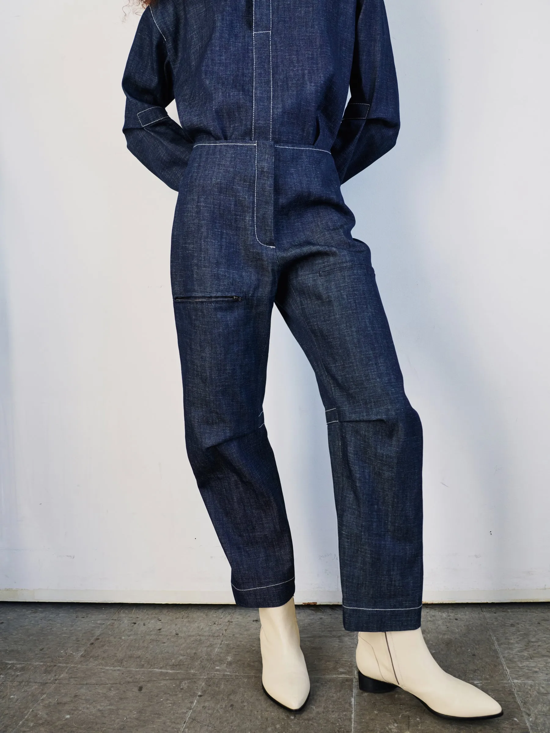 Denim Biker Pant sold by Zero + Maria Cornejo product image thumbnail 3