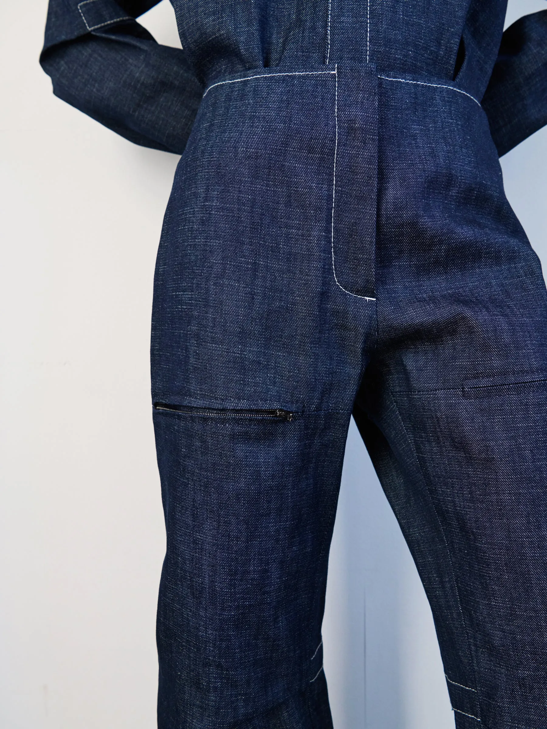 Denim Biker Pant sold by Zero + Maria Cornejo product image thumbnail 4