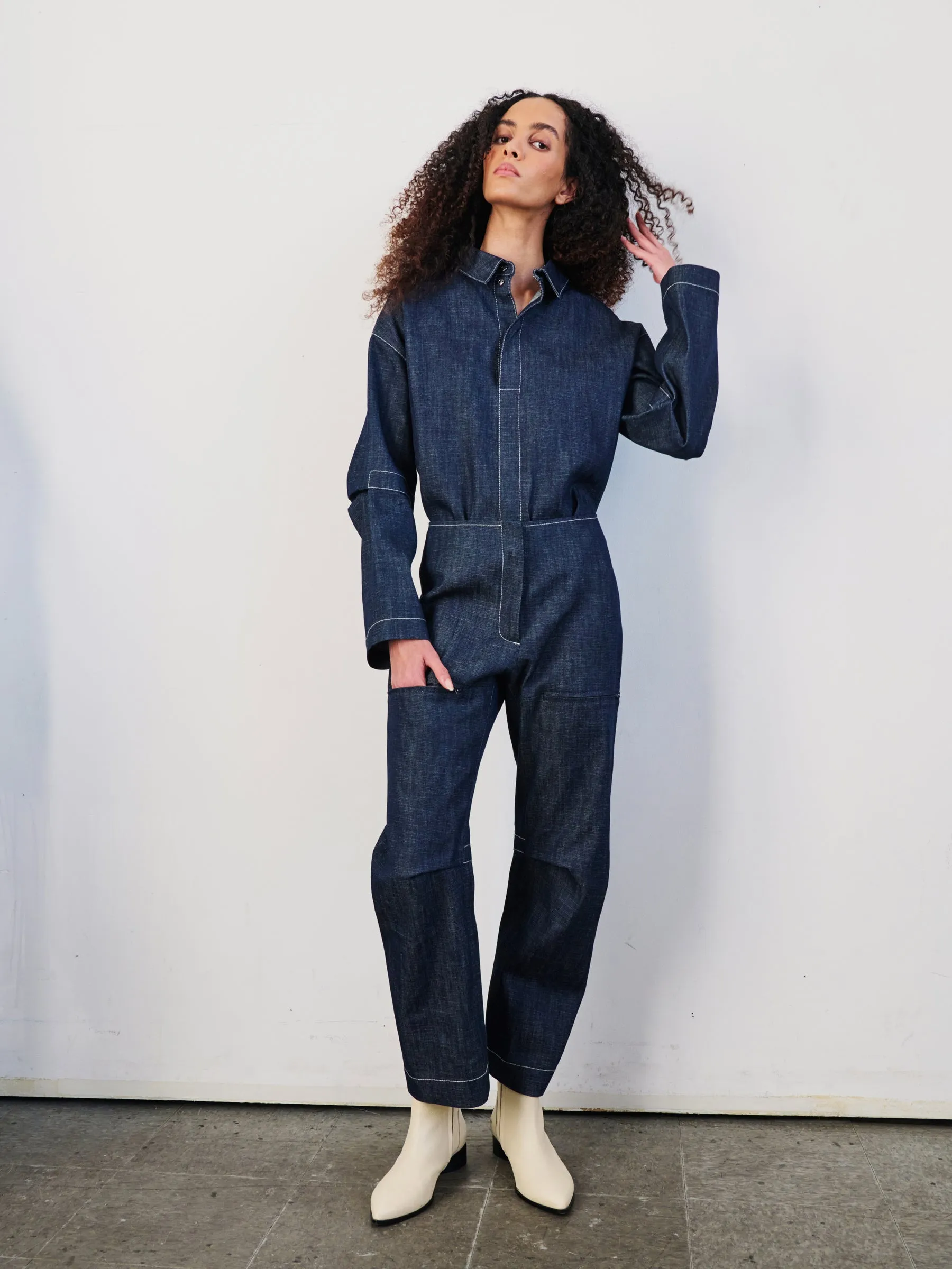 Denim Biker Pant sold by Zero + Maria Cornejo