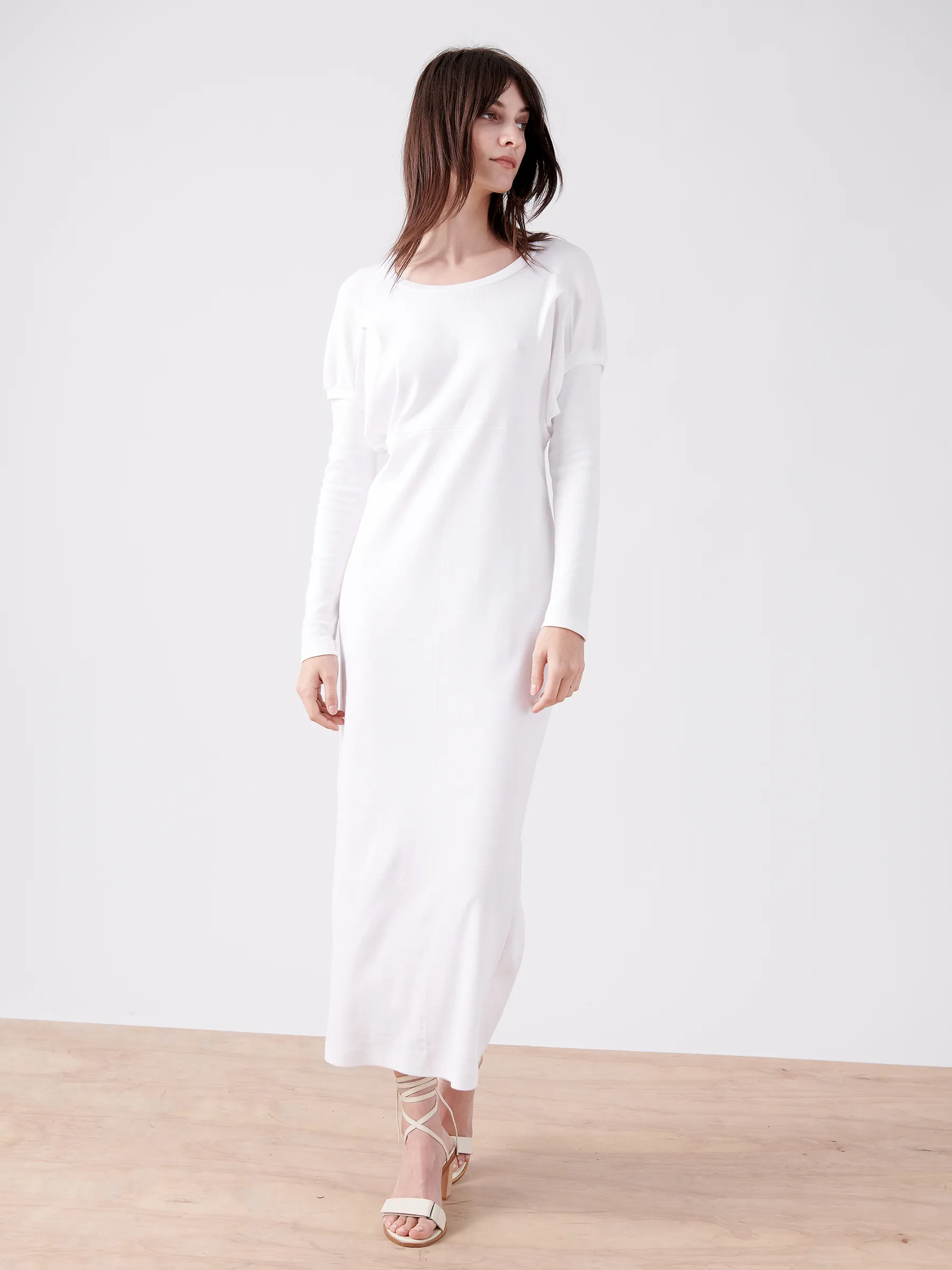 Rib Long-Sleeved Ama Dress sold by Zero + Maria Cornejo product image thumbnail 3