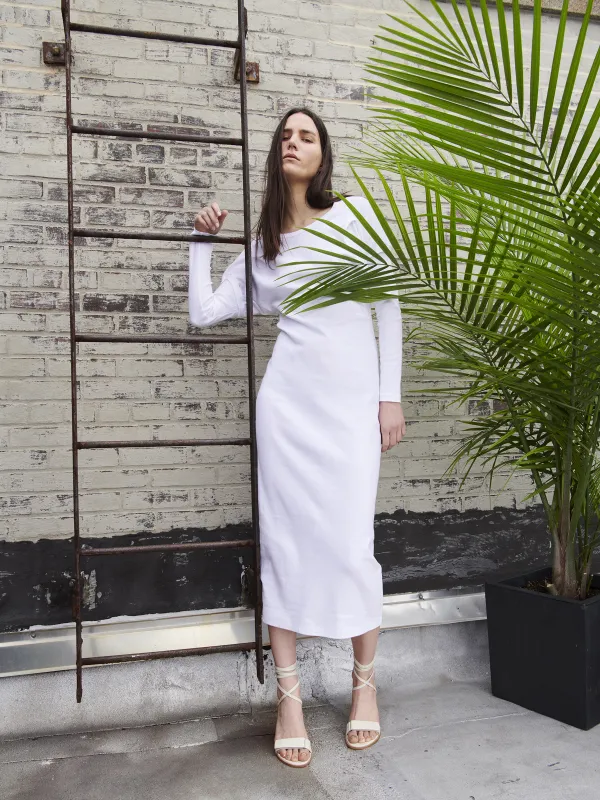 Rib Long-Sleeved Ama Dress made by Zero + Maria Cornejo