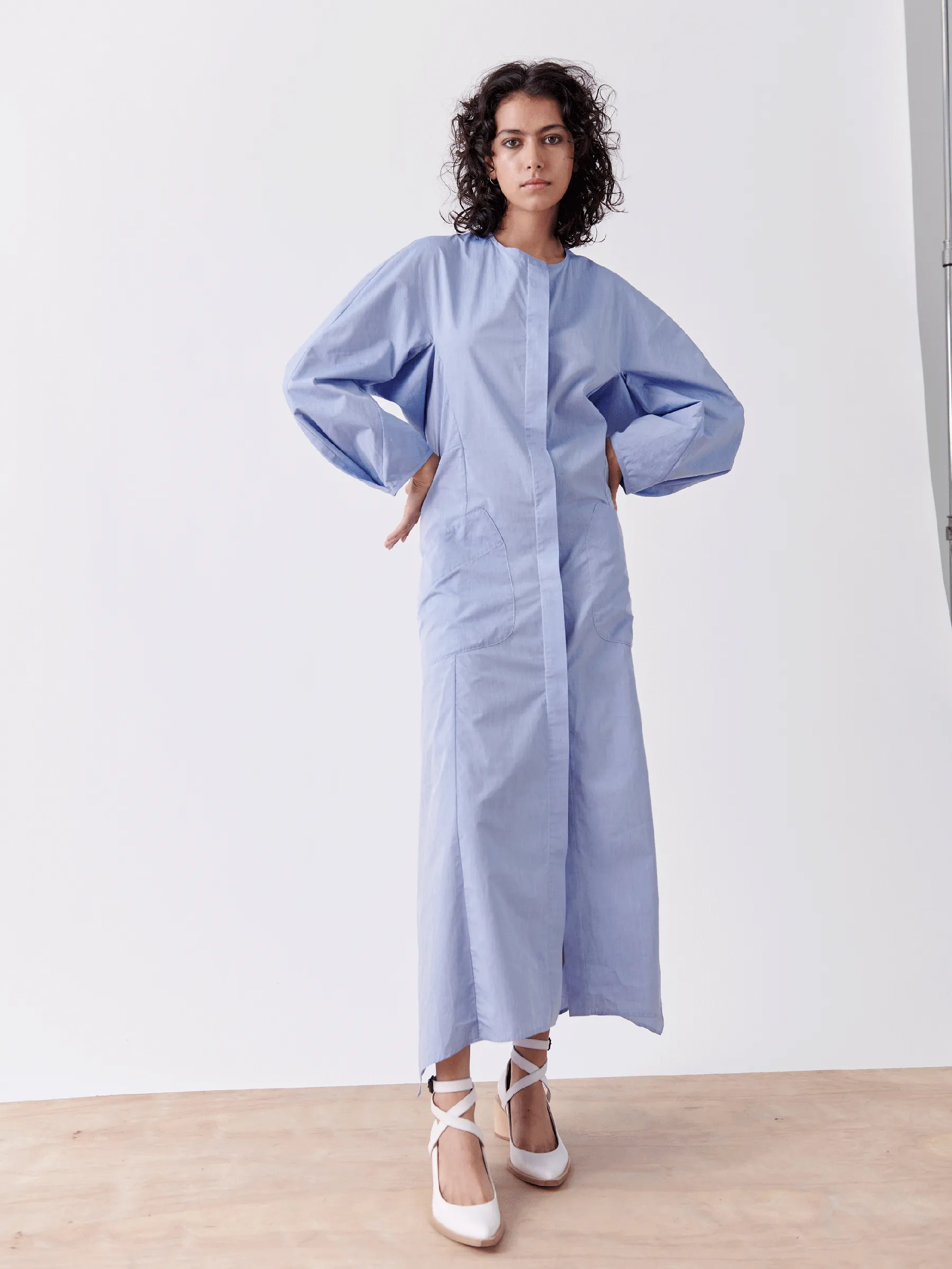 Pleat Akeo Shirt Dress sold by Zero + Maria Cornejo product image thumbnail 3