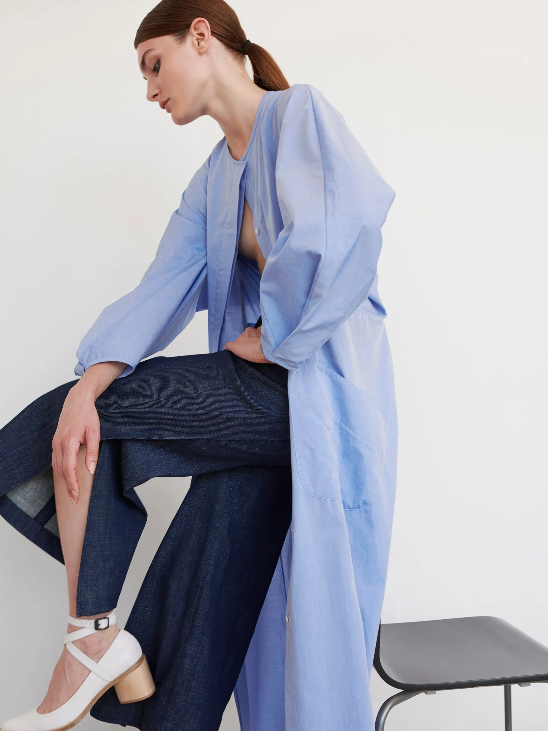 Pleat Akeo Shirt Dress sold by Zero + Maria Cornejo