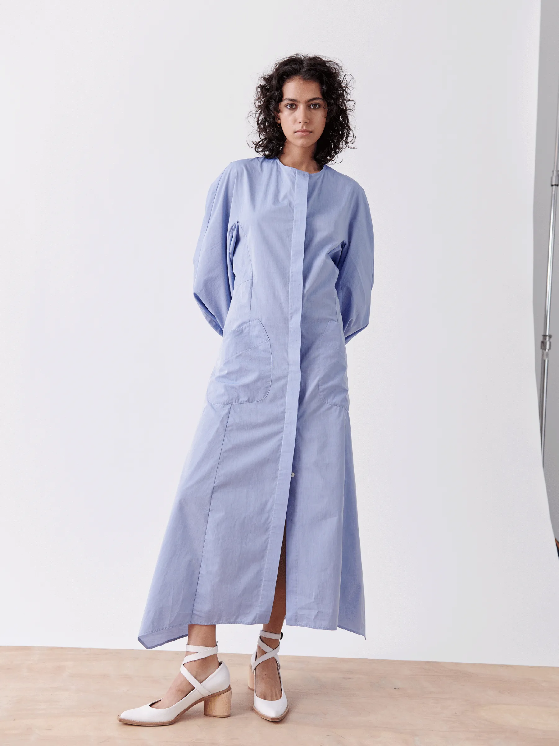 Pleat Akeo Shirt Dress sold by Zero + Maria Cornejo product image thumbnail 2