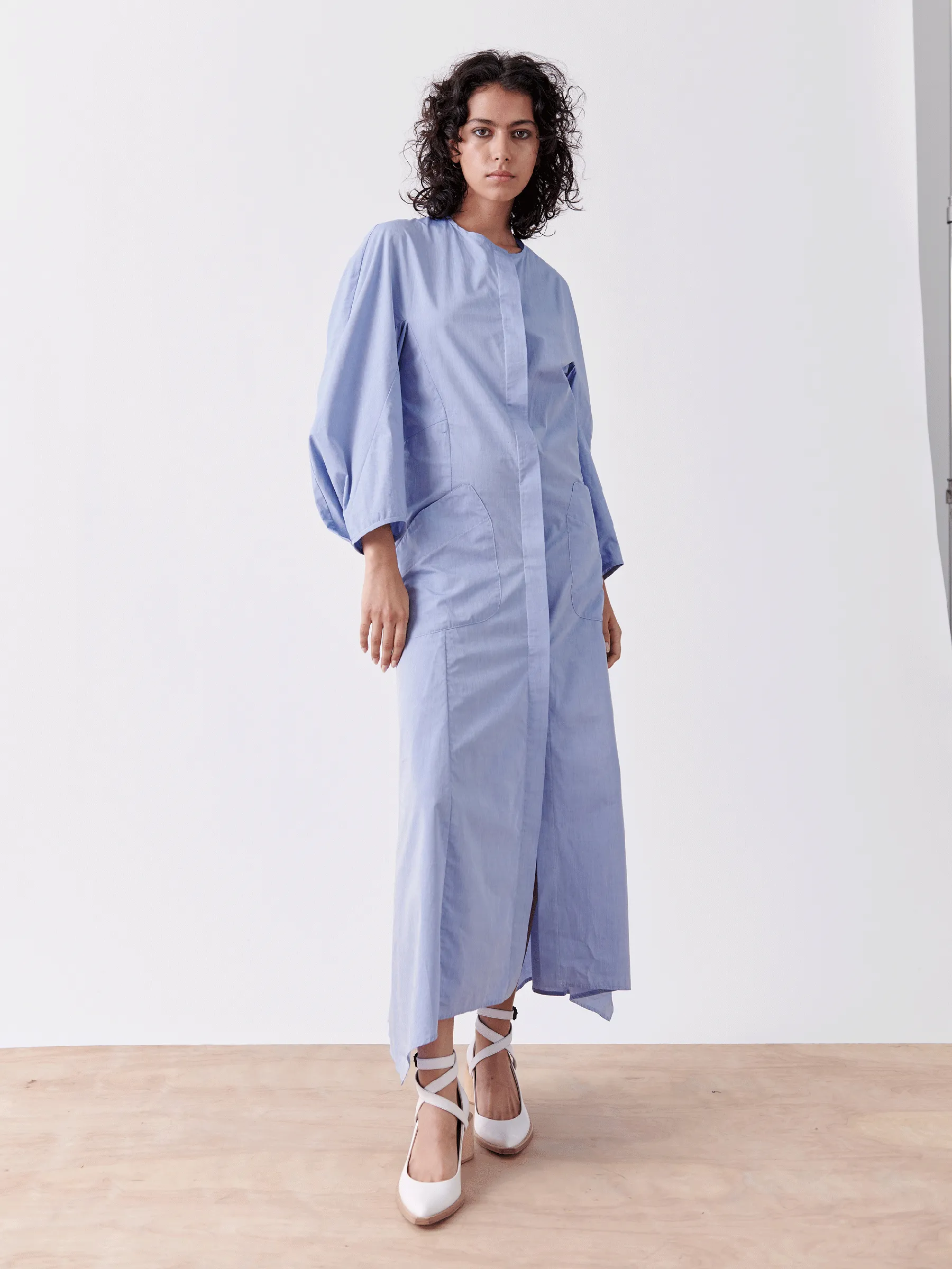 Pleat Akeo Shirt Dress sold by Zero + Maria Cornejo product image thumbnail 4