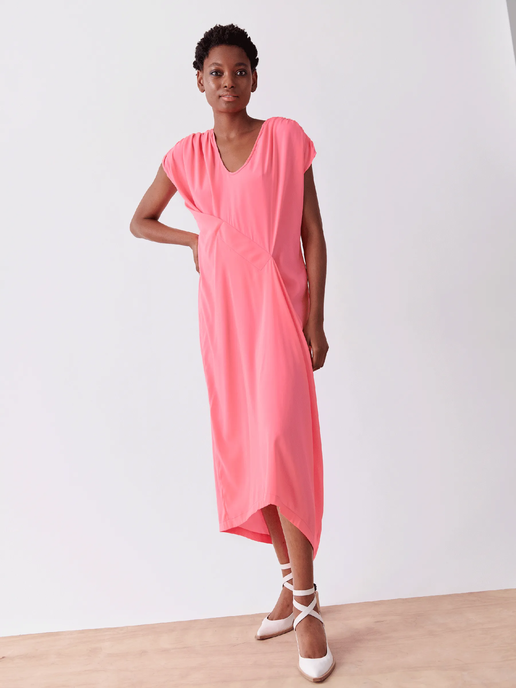 Long Ruched Fold Dress sold by Zero + Maria Cornejo product image thumbnail 4