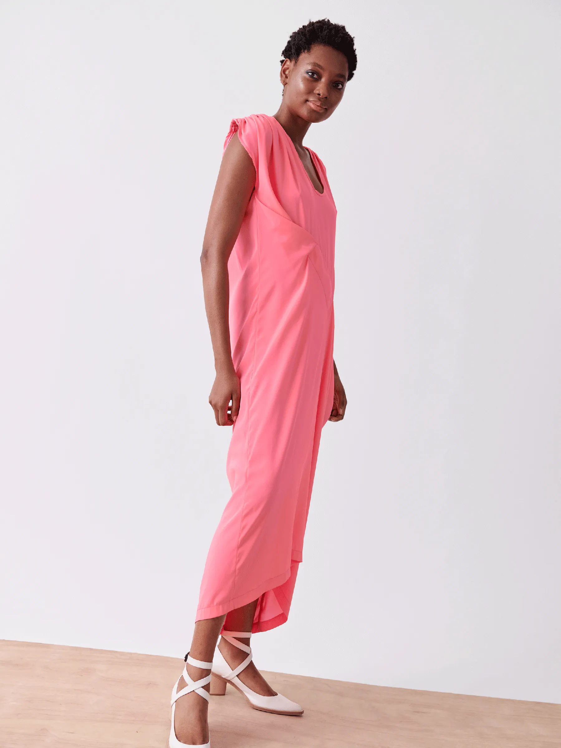 Long Ruched Fold Dress sold by Zero + Maria Cornejo product image thumbnail 5