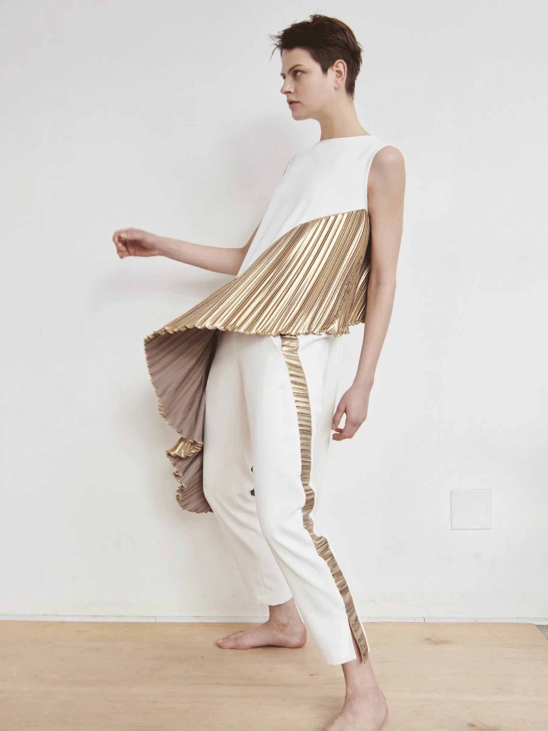 Plisse Heli Tunic sold by Zero + Maria Cornejo product image thumbnail 2